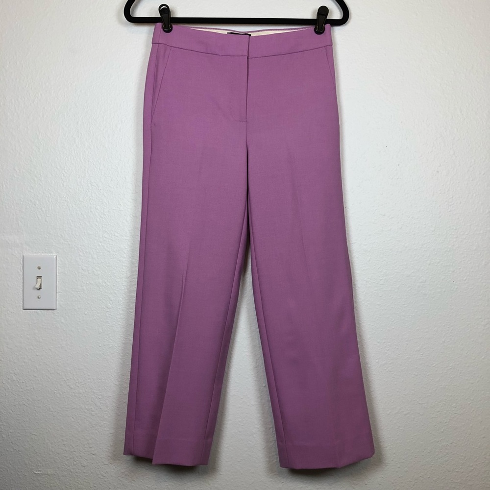 NWT J. Crew wool patio pant lilac purple 00